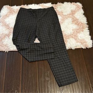 Old Navy windowpane pull on straight leg pants women’s plus size 16